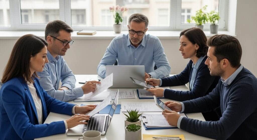 Greek tax declaration, accountant consultation, financial paperwork