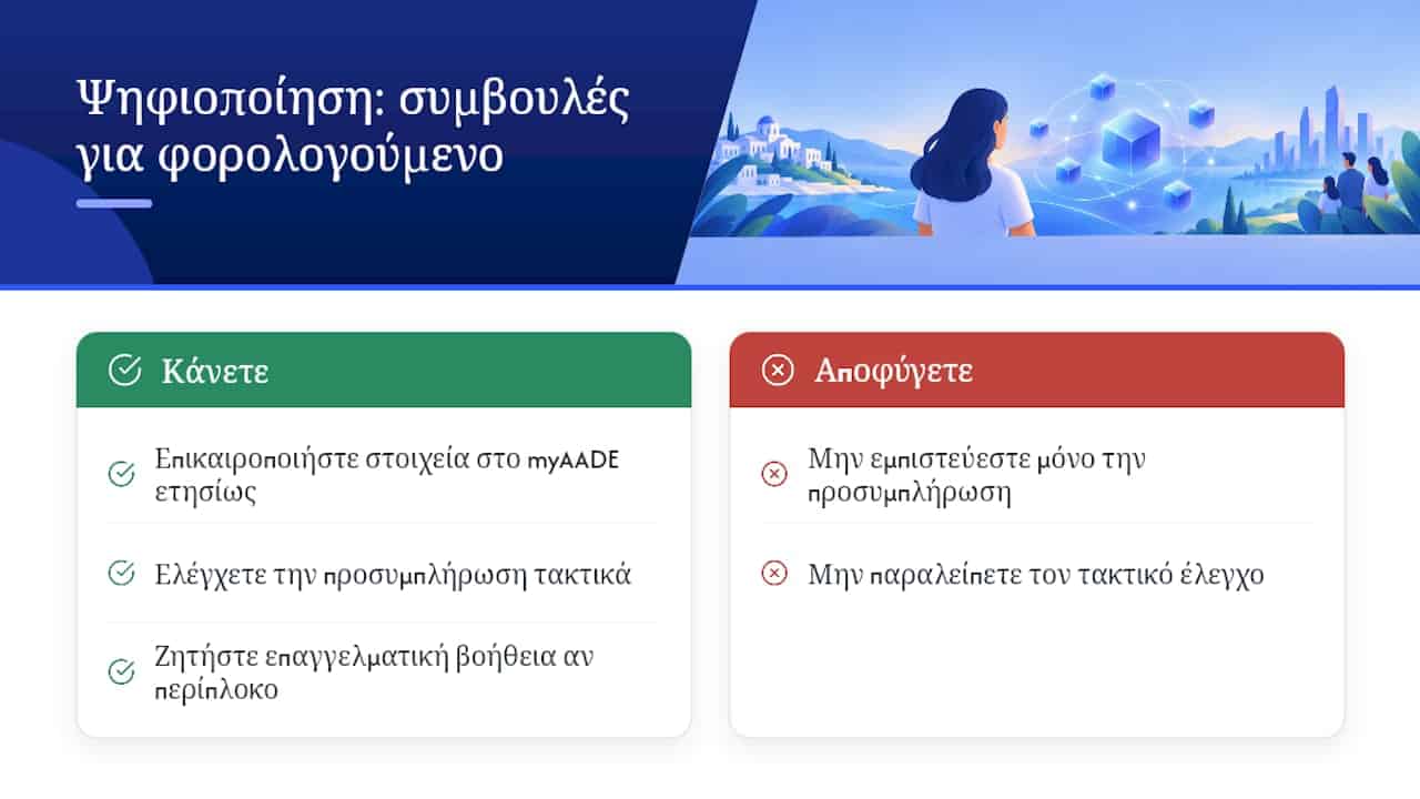 Τι σημαίνει η ψηφιοποίηση των δηλώσεων για τον απλό φορολογούμενο — overview diagram