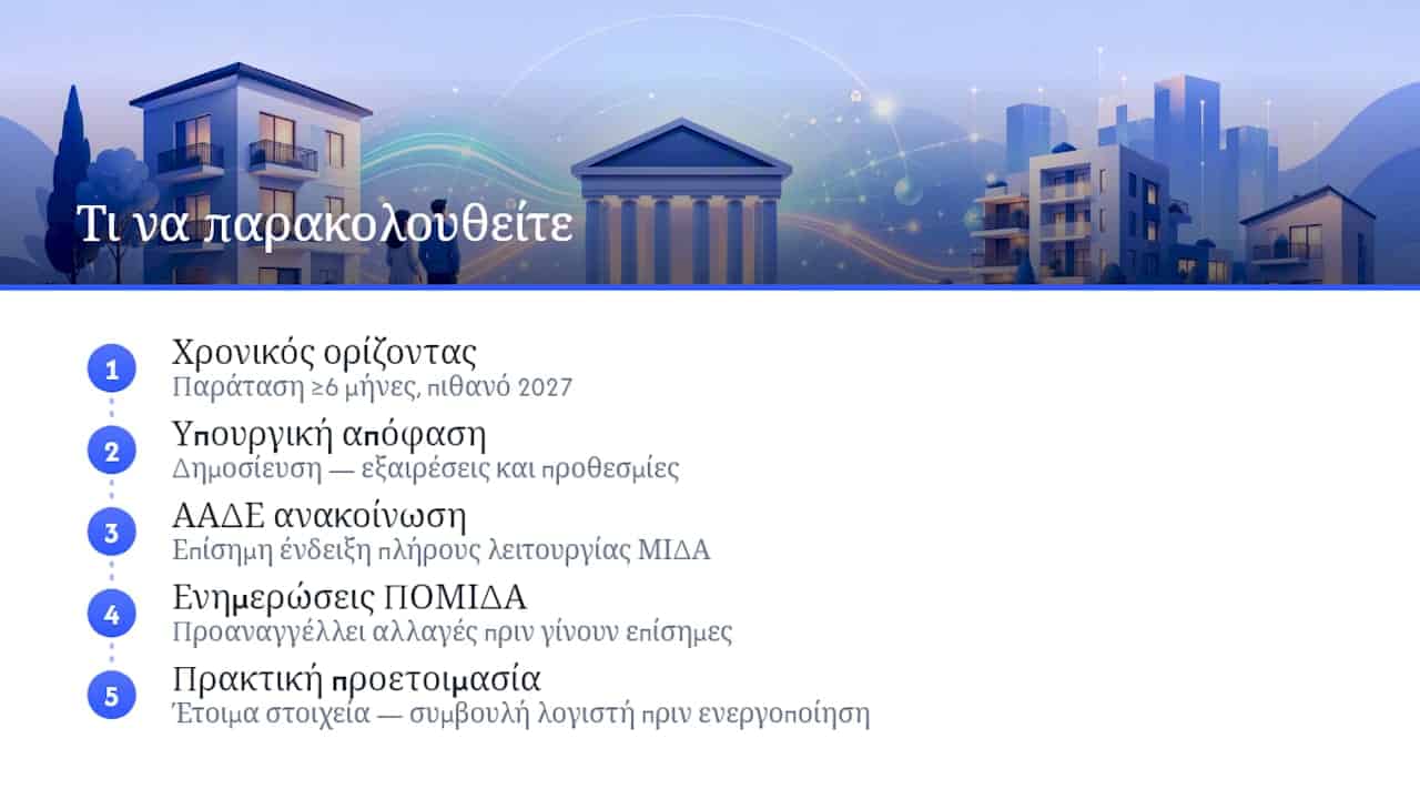 Τι να παρακολουθείτε τους επόμενους μήνες — overview diagram