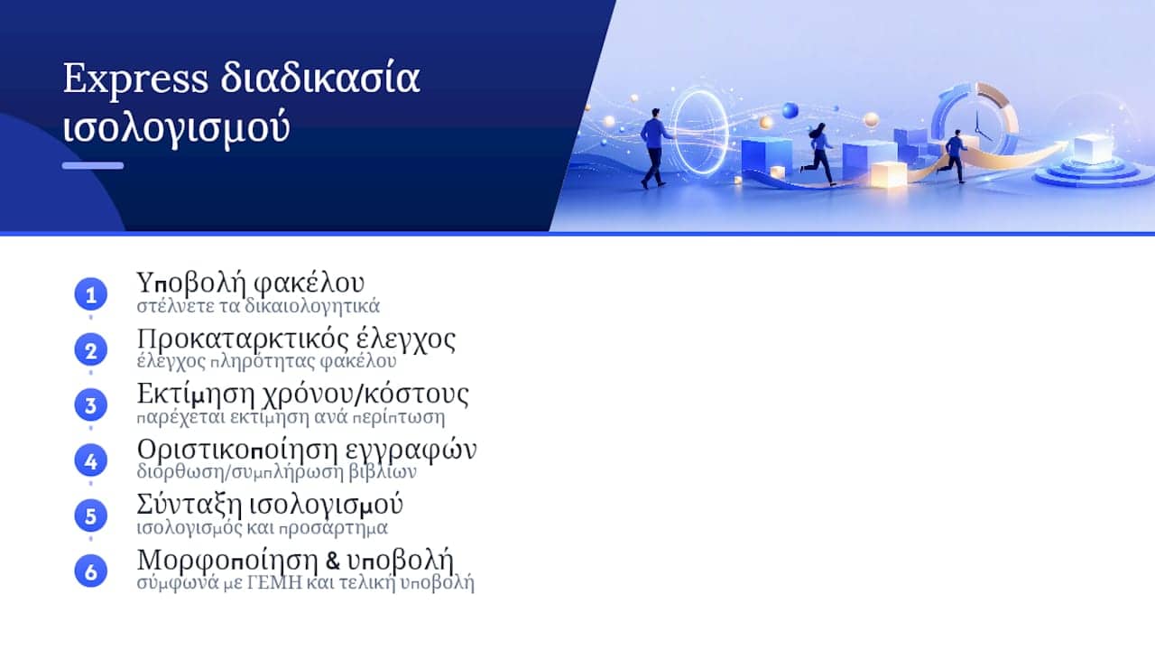 Ξεκινήστε την express σύνταξη του ισολογισμού σας — overview diagram